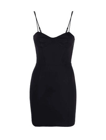 — black mini dress