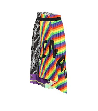 Rainbow Scarf crêpe skirt