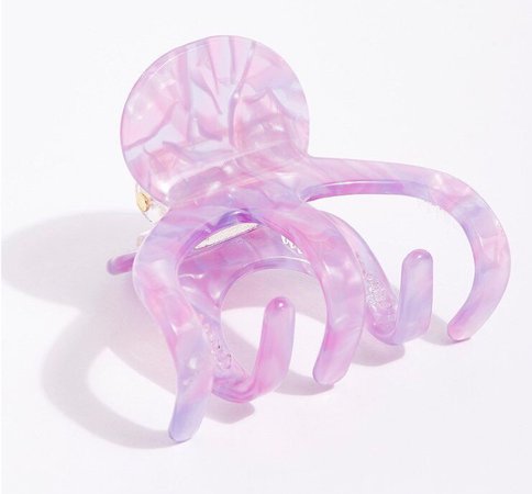 holographic pink hair clip