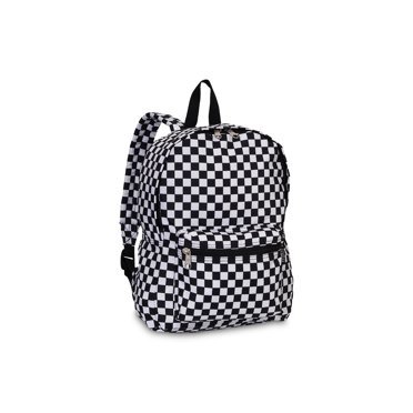 Black & White Checkered Mini Backpack with Padded Shoulder Straps for Men and Women, Laptop Storage for School, 7.5 x 10 in - Walmart.com