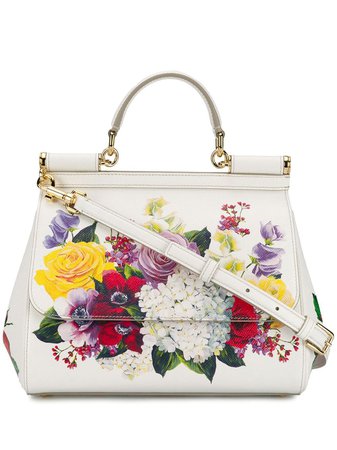 Dolce & Gabbana Floral Print Sicily Bag | Farfetch.com