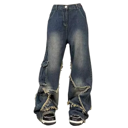 [undeadjoyf] star girl cargo jeans (re-upload)