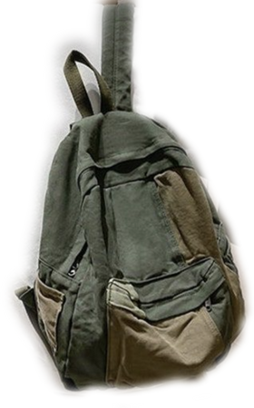 casual army green backpack