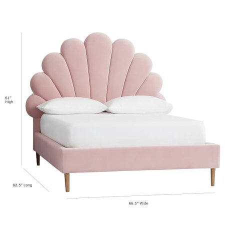 The Emily & Meritt Shell Upholstered Bed | PBteen