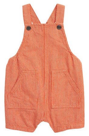 seed heritage Railroad Stripe Overalls (Baby) | Nordstrom