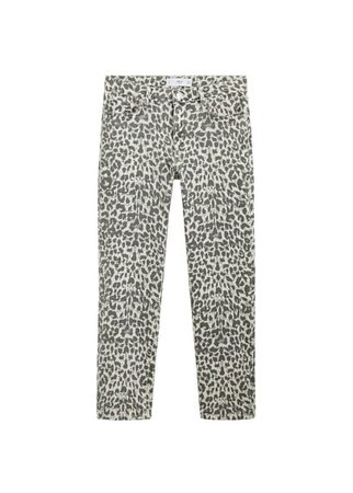 MANGO Leopard print jeans