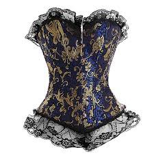 blue with gold corset - Google Search