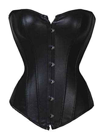 Alivila.Y Fashion Sexy Faux Leather Corset 2340A With G-String-Black-XL/Bust:36-38inch Waist:30-32inch at Amazon Women’s Clothing store: Adult Exotic Corsets