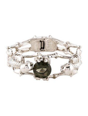 Alexander McQueen Crystal Double Skeleton Bracelet - Bracelets - ALE60554 | The RealReal