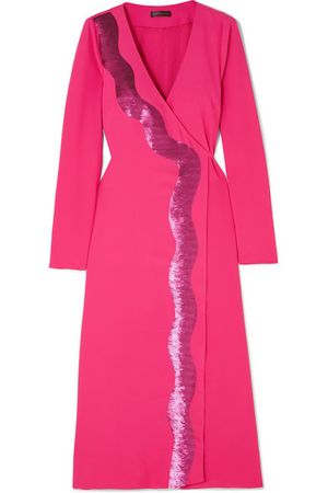 Stine Goya | Sequin-embellished jersey wrap dress | NET-A-PORTER.COM