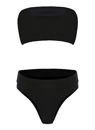 Amazon.com: Inorin Womens Bandeau Bandage Bikini Brazilian High Waisted Sexy Two Piece Bathing Suit Swimsuit: Clothing
