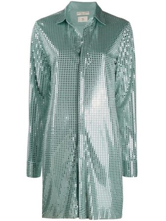 Bottega Veneta Sequin-Embellished Long-Line Shirt Aw19 | Farfetch.com