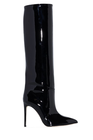 black long latex boots