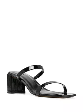 BY FAR Tanya Patent Leather Sandals - Farfetch