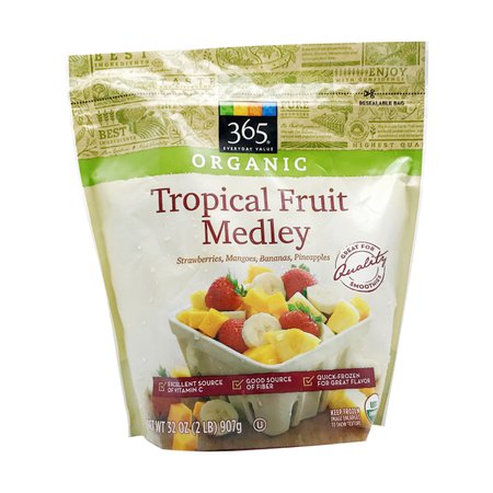 365 Everyday Value® Organic Frozen Tropical Fruit Medley, 32 oz, 365 Everyday Value® | Whole Foods Market