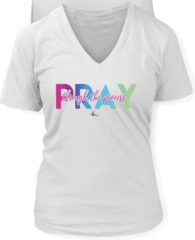 Pray Through the Process Tshirts - White Crew/Vneck – iluvcolors.com