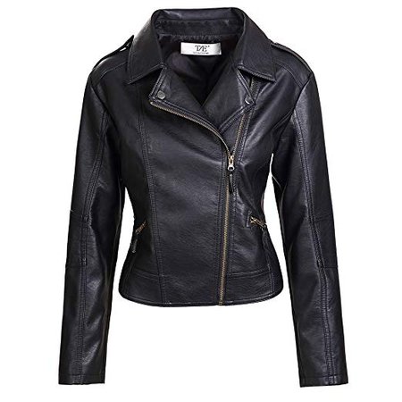 Artfasion Womens Slim Tailoring Faux Leather PU Short Jacket Coat Moto Biker Jacket at Amazon Women's Coats Shop
