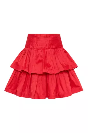 Rhythmic Tiered Frill Skirt | Scarlet Red | Aje – Aje AU