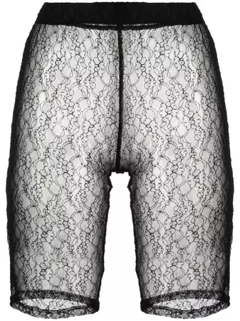 David Koma lace-detail high-waisted Shorts - Farfetch