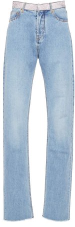 High-Rise Rigid Slim-Leg Jean