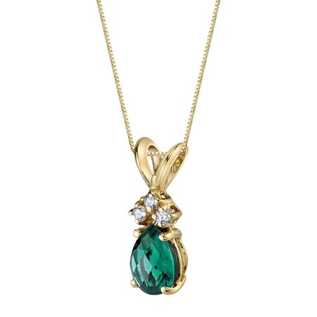 gold emerald necklace