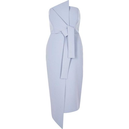 Light blue bandeau bodycon midi dress - Bodycon Dresses - Dresses - women