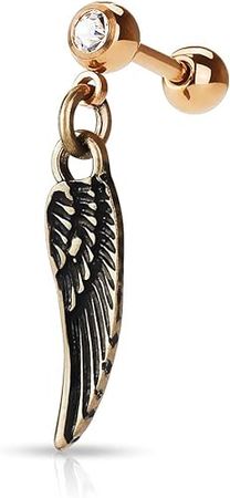 helix jewelry angel wing