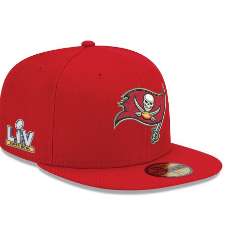Men's New Era Red Tampa Bay Buccaneers Super Bowl LV Bound Side Patch 59FIFTY Fitted Hat