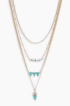 Rosie Layered Turquoise Bead Necklace