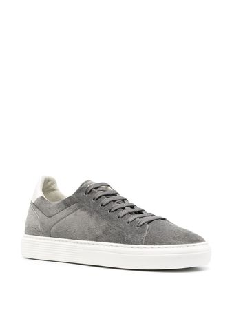 Shop Brunello Cucinelli low top suede sneakers with Express Delivery - FARFETCH