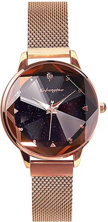 Starry Sky Dial Mesh Band Ladies Watch