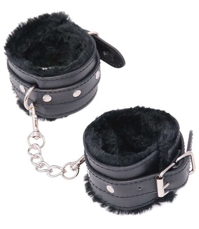 Fuzzy Leather Cuffs