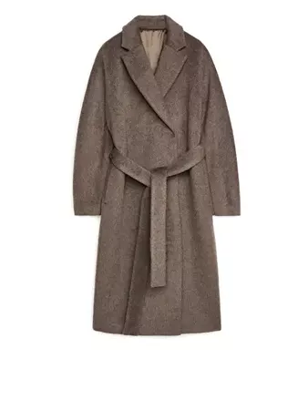 Belted Alpaca and Wool Coat - Beige - Jackets & Coats - ARKET PT