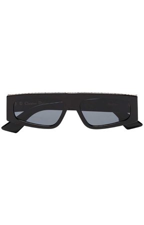 DIOR EYEWEAR embellished flat bridged sunglasses $282