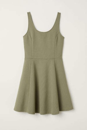 Sleeveless Jersey Dress - Green