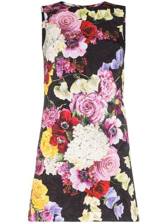Dolce & Gabbana Floral print sleeveless cotton blend shift dress $1,195 - Shop SS19 Online - Fast Delivery, Price