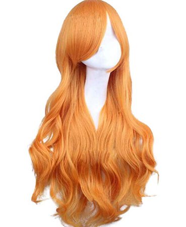 Amazon.com: RoyalStyle® 26" 65cm Long wavy Hair Cosplay wig Women's Long Curly Wig Hair(Orange): Gateway