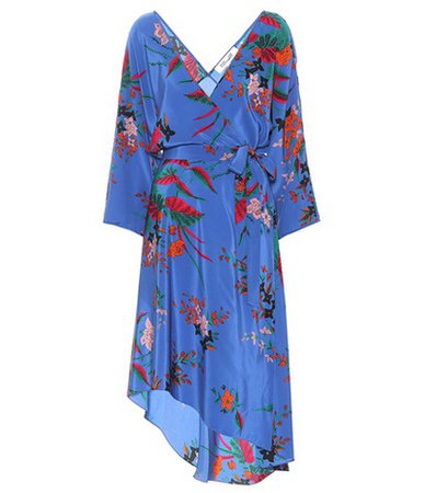 Eloise floral-printed silk dress