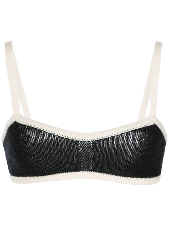 Shop KHAITE The Vara knitted bralette top with Express Delivery - FARFETCH