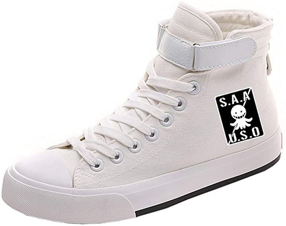 Amazon.com: Assassination Classroom Shoes Sneakers High Top Canvas Trainers Anime Printing Shoes White Sneakers Unisex (Color : A20, Size : EU37 US6): Clothing