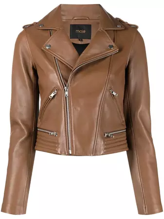 Maje long-sleeve Leather Jacket - Farfetch