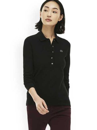 Solid Polo Collar T Shirt