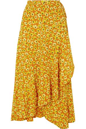 Faithfull The Brand | Jasper floral-print crepe wrap skirt | NET-A-PORTER.COM