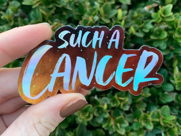Such a Cancer Zodiac Astrology Holographic Vinyl Sticker | Etsy