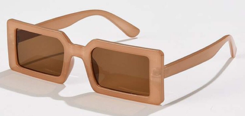 tan square sunglasses