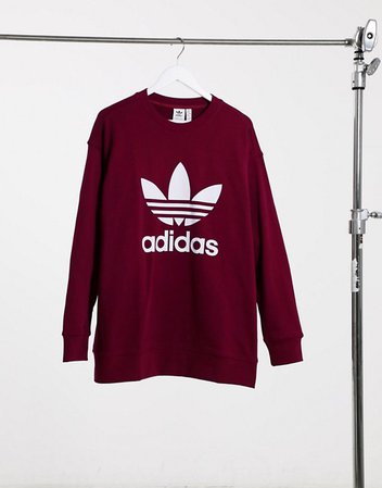 adidas Originals Plus trefoil large logo sweatshirt | ASOS