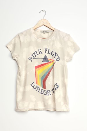 Junk Food Pink Floyd London - Bleach Dyed Tee - Graphic T-Shirt