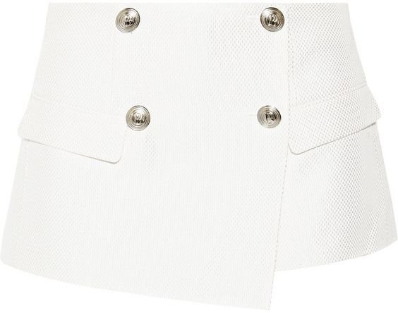Pierre Balmain Asymmetric Cotton-Blend Piqué Shorts