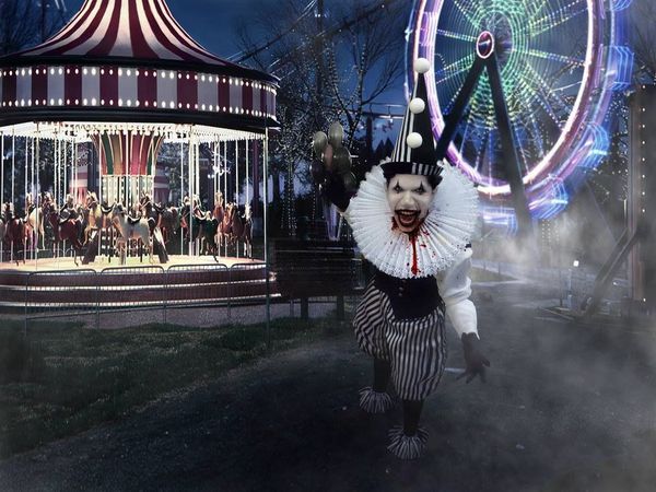 Scary clown carousel... | Clown pics, Scary clowns, Creepy carnival