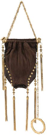 Fringed Chains Gathered Tote